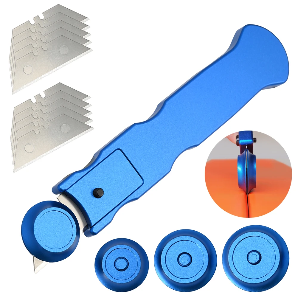 FOSHIO Utility Knife Vinyl Cutter for Wrapping Car Door Gap Carbon Film Sticker Press Cut Tool Metal Blades Blank Holder Slitter |