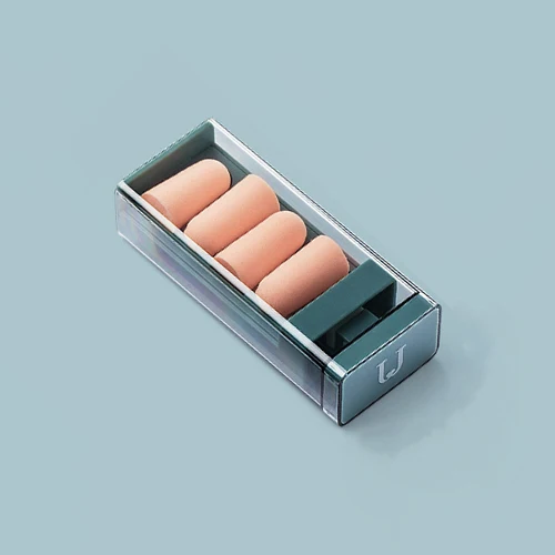 Foam earplugs Xiaomi Беруши Мягкие силиконовые шумоподавление беруши звукоизоляция защита ушей Спальные Наушники с футляром для хранения - Цвет: Foam earplugs