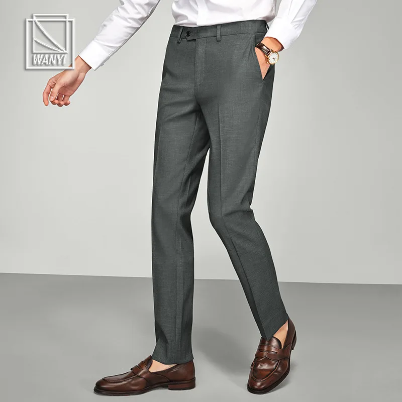

116 men's trousers slim business suit trousers casual men's professional suit trousers elastic business men