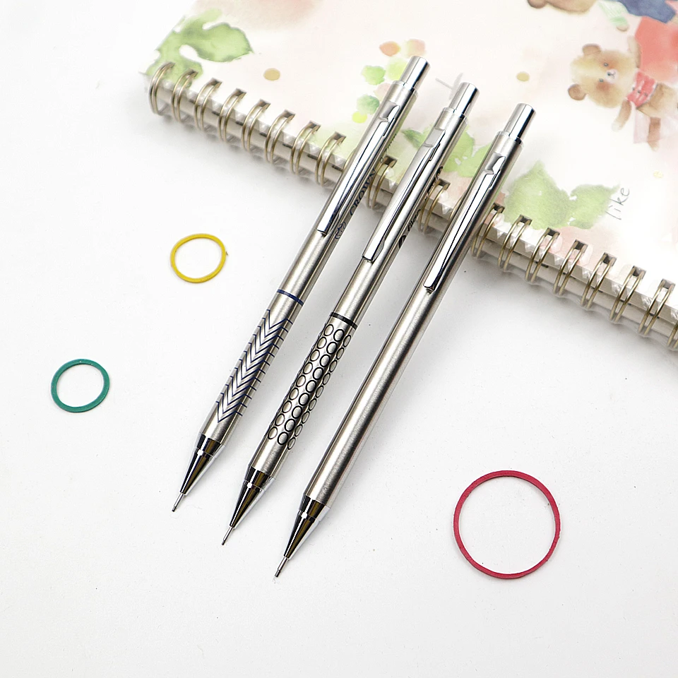 

High Quality Full Metal Mechanical Pencil 0.5/0.7/0.9mm For Professional Painting And Writing School Supplies 2pcs/lot