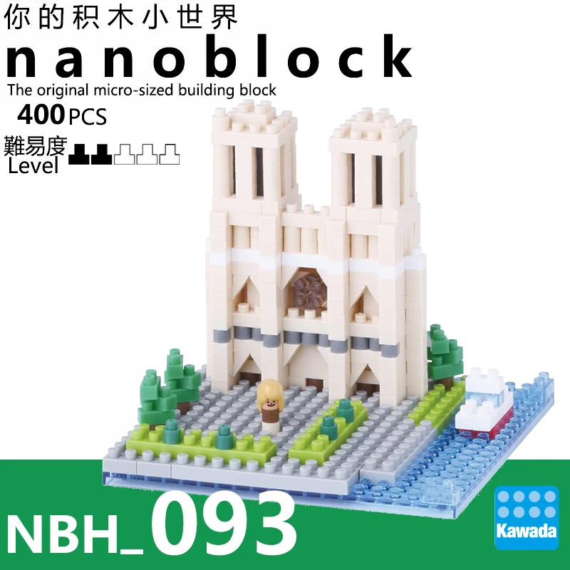 Nanoblock собор Нотр-Дам Франция Париж строительные блоки NBH-093 достопримечательности