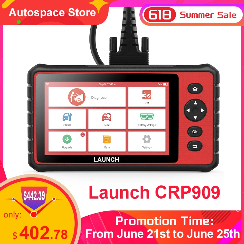 Launch CRP909 Профессиональный OBD2 автомобильный диагностический сканер OBD 2