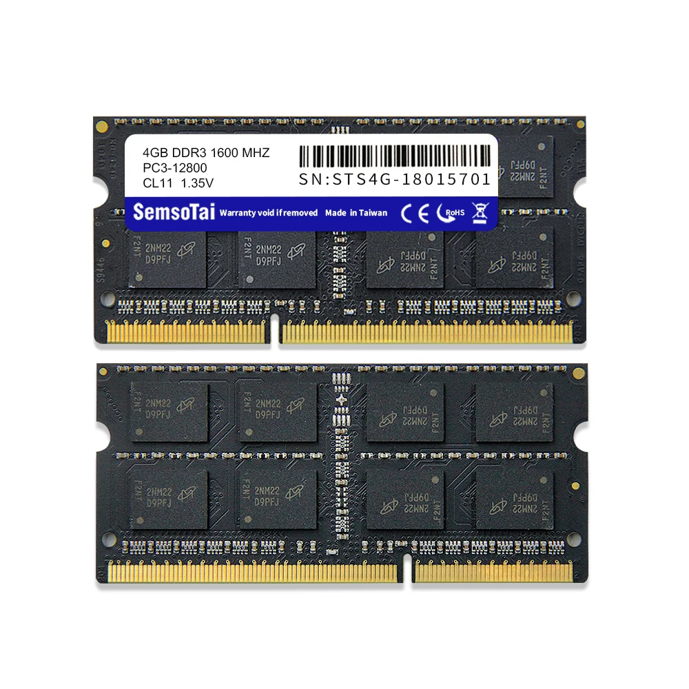 Для ноутбука DDR3 4 ГБ 8 1600 МГц RAM ddr3 чип памяти для PC3-12800 Sodimm | Компьютеры и офис