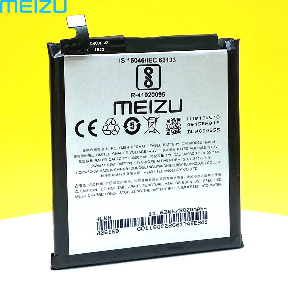 100 new original ba813 3100mah battery for meizu v8 prom8m813qm813h smart phone high quality batterytracking number free global shipping