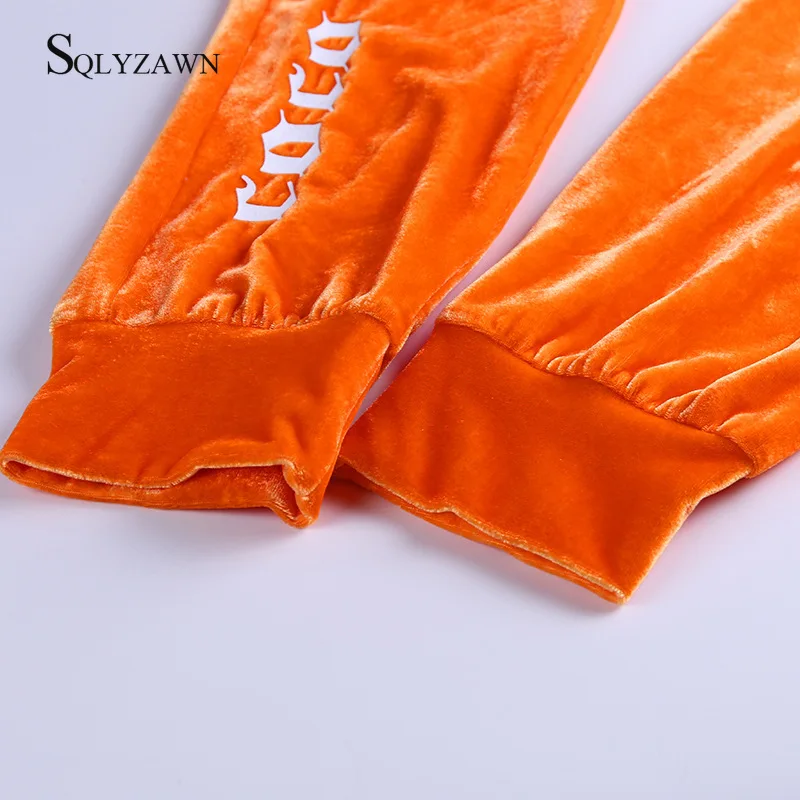 Женский Бархатный спортивный костюм комплект из двух предметов толстовка с