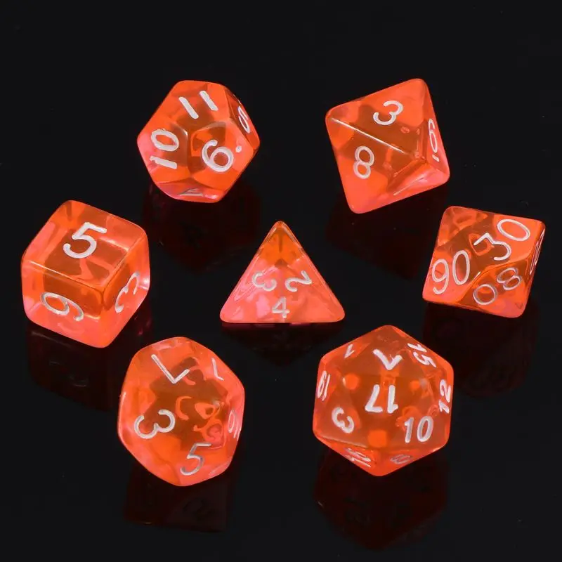 Бесплатная доставка 7 игральных костей двусторонний D4 D6 D8 D10 D12 D20 набор волшебных