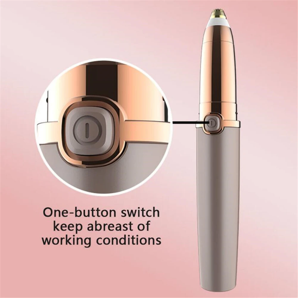 1pc Electric Eyebrow Trimmer Mini Eye Brow Shaper Shaver Razor Painless Epilator Portable Facial Hair Remover for Women | Красота и
