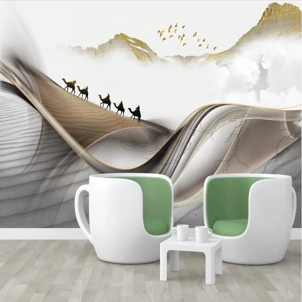 Большие 3D обои на заказ современные абстрактные настроения пустынный ТВ фон