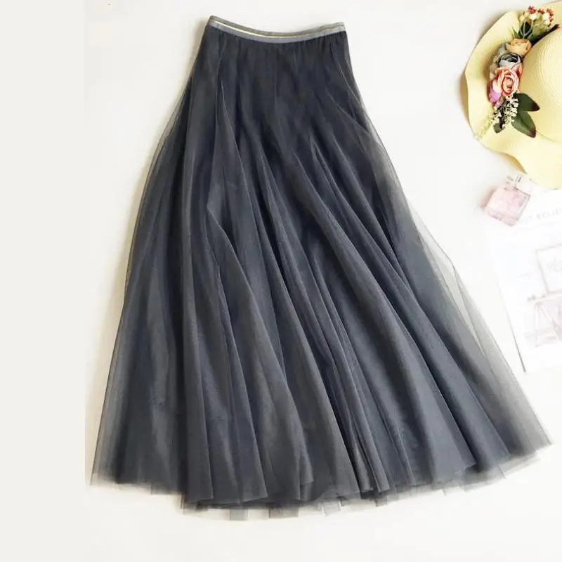Летняя модная Милая юбка с эластичной резинкой на талии и высокой талией