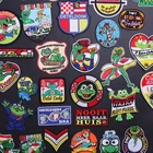 Oeteldonk эмблема полностью вышитая лягушка карнавал для Нидерландов термоклейкие нашивки для одежды полосатая вышитая нашивка аппликация G