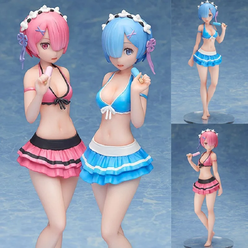 Японская аниме экшн фигурка 14 см Re:Life In A другой мир от Zero Ram Rem купальник Ver