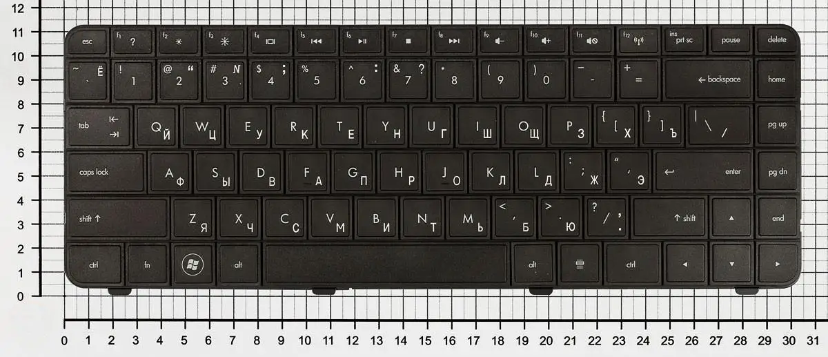 Клавиатура для HP Compaq Presario CQ42 CQ42-100 CQ42-200 G42-300 Series p/n: AEAX1U00210 9ZN4RSQ.001 590121-001 русская |