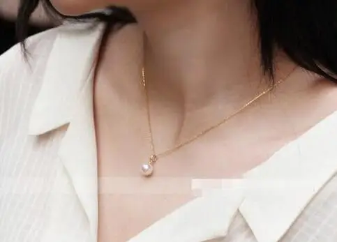 Бесплатная доставка подвеска из натурального японского жемчуга Akoya 9-10 мм