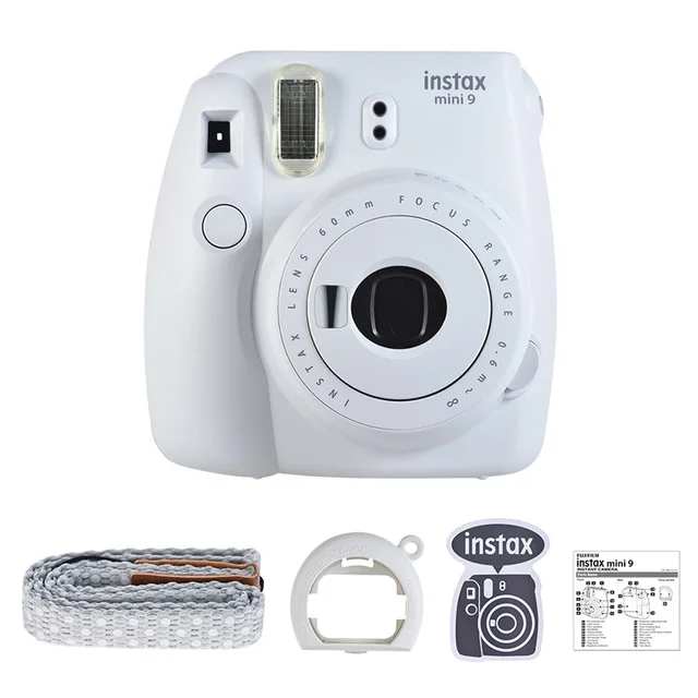 Серебристый / серый Fujifilm Instax Mini 9 мгновенная камера для пленочная камера с зеркалом для селфи Andoer мгновенная камера аксессуары комплект - Цвет: Серебристый / серый