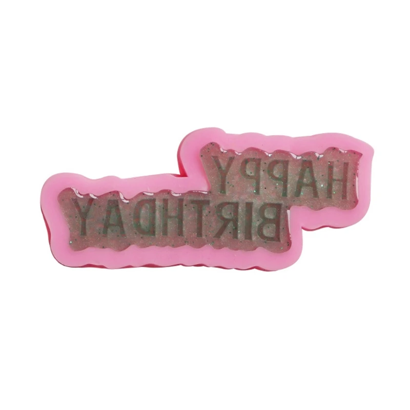 

3D Happy Birthday Letter Cake Decorating Tool Chocolate Fondant Silicone Mould