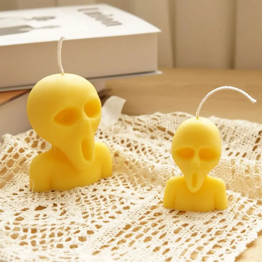 Силиконовая форма в виде черепа свечи для Ароматических Свечей на Хэллоуин Пасху