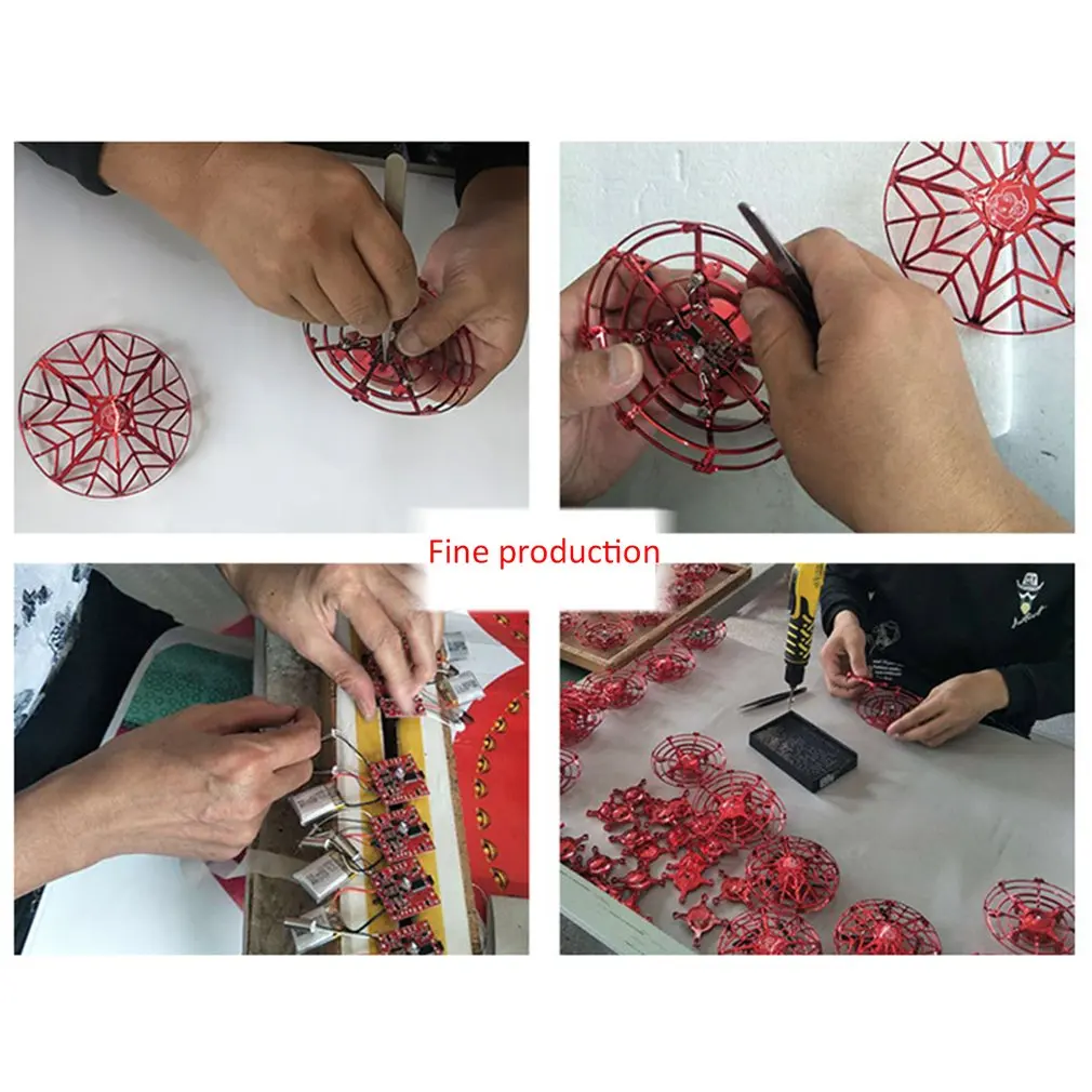 

Mini Drone UFO Hand Operated RC Helicopter Quadrocopter Dron Infrared Induction Aircraft Flying Ball Toys For Kids