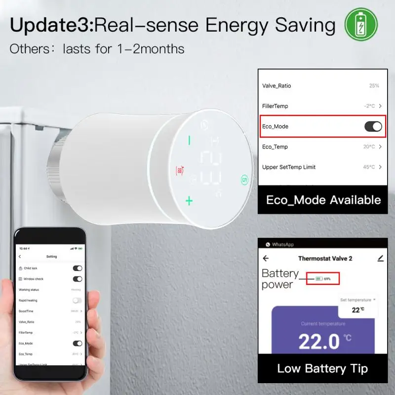 Привод радиатора Tuya Smart ZigBee программируемый термостатический клапан с
