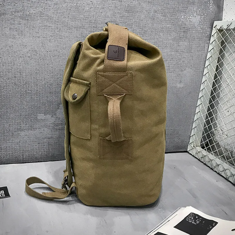 Large Hiking Backpack Travel Mountaineering Rucksack Foldable Canvas Bucket Bag Men Blaso Mochila Camping Trekking Sports XA167D | Спорт и