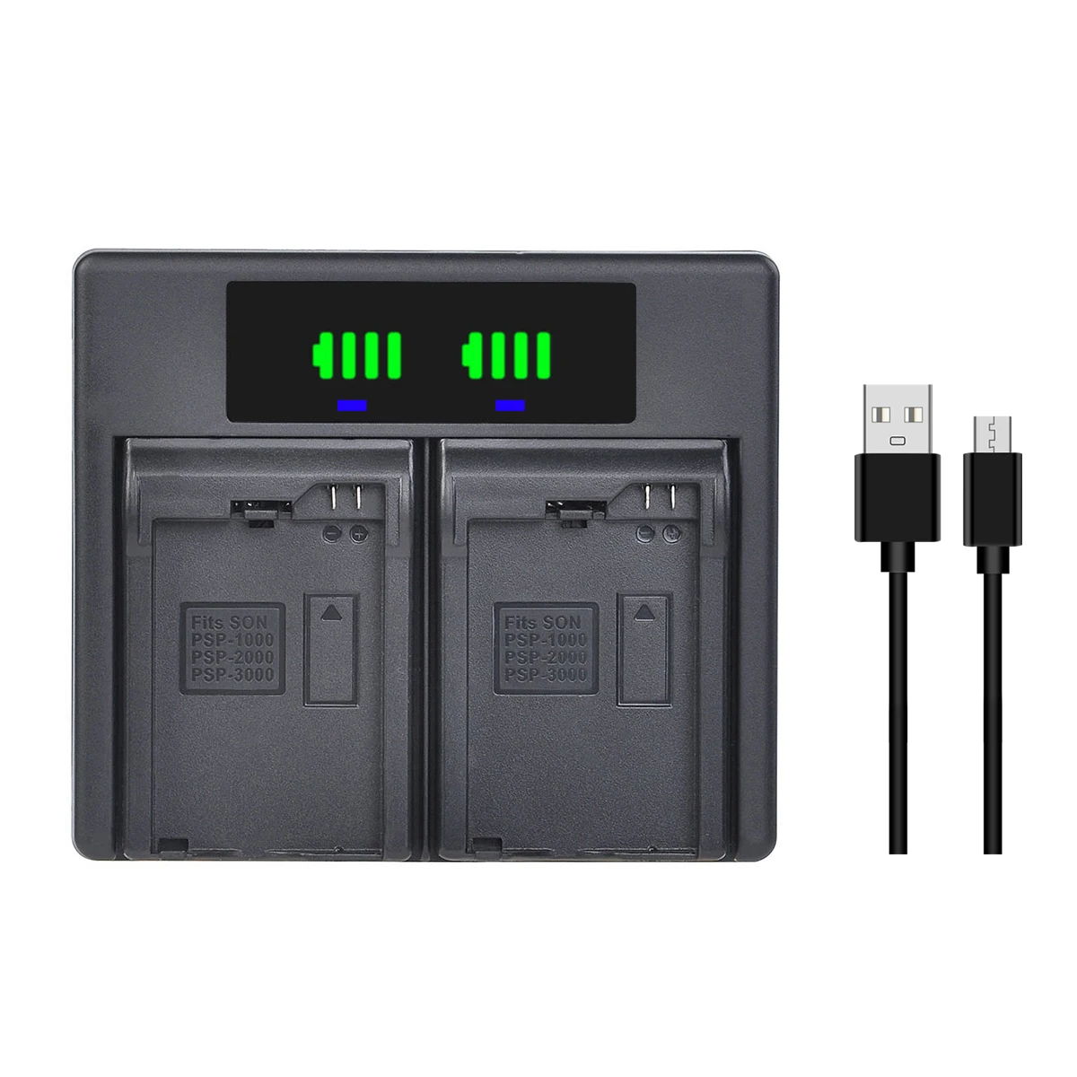 2Pcs 3600mAh PSP1000 Battery + Fast LED Charger for PSP 1000 PSP-110 Console Gamepad | Электроника