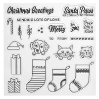 merry christmas clear stamps seal sets for diy craft making greeting card scrapbooking seeds scrapbook card stencil stamp die