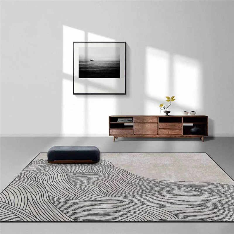 

European-Style Rug Geometric Box Stitching Morocco Bohemian National Wind Color Striped Carpet Living Room Bedroom Bed Blanket