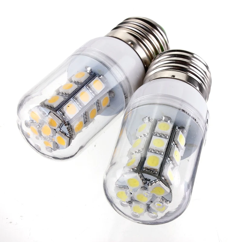 E27 3 Вт 27 светодиодный 5050 SMD светильник кукуруза энергосберегающий Чистый теплый