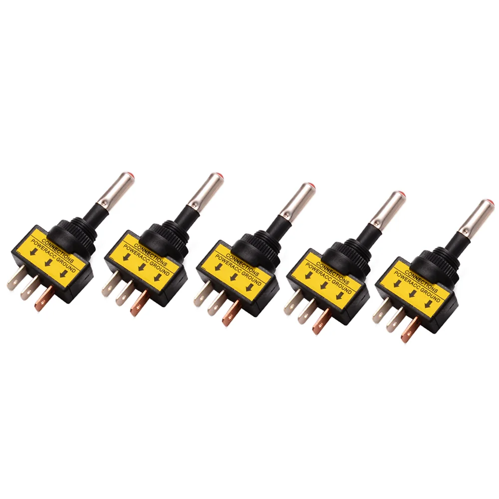 10 шт 12V 20A автомобиль красный светодиодный светильник тумблер 3 Pin SPST