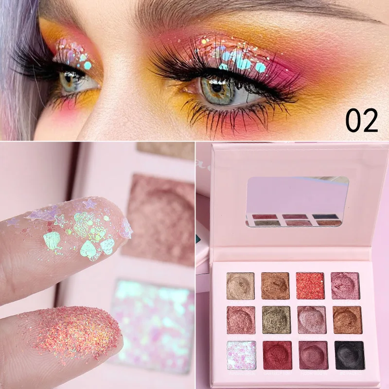 Cmaadu мерцающие матовые тени для век палитра макияжа очаровательные 12 цветов