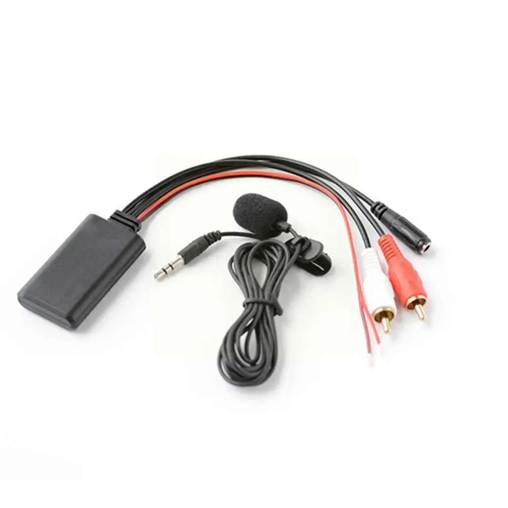 

Bluetooth-compatible A2DP Music Streaming 12V To Car RCA Adapter 2RCA Male Head 3.5mm Radio Aux In Stereo J1F8