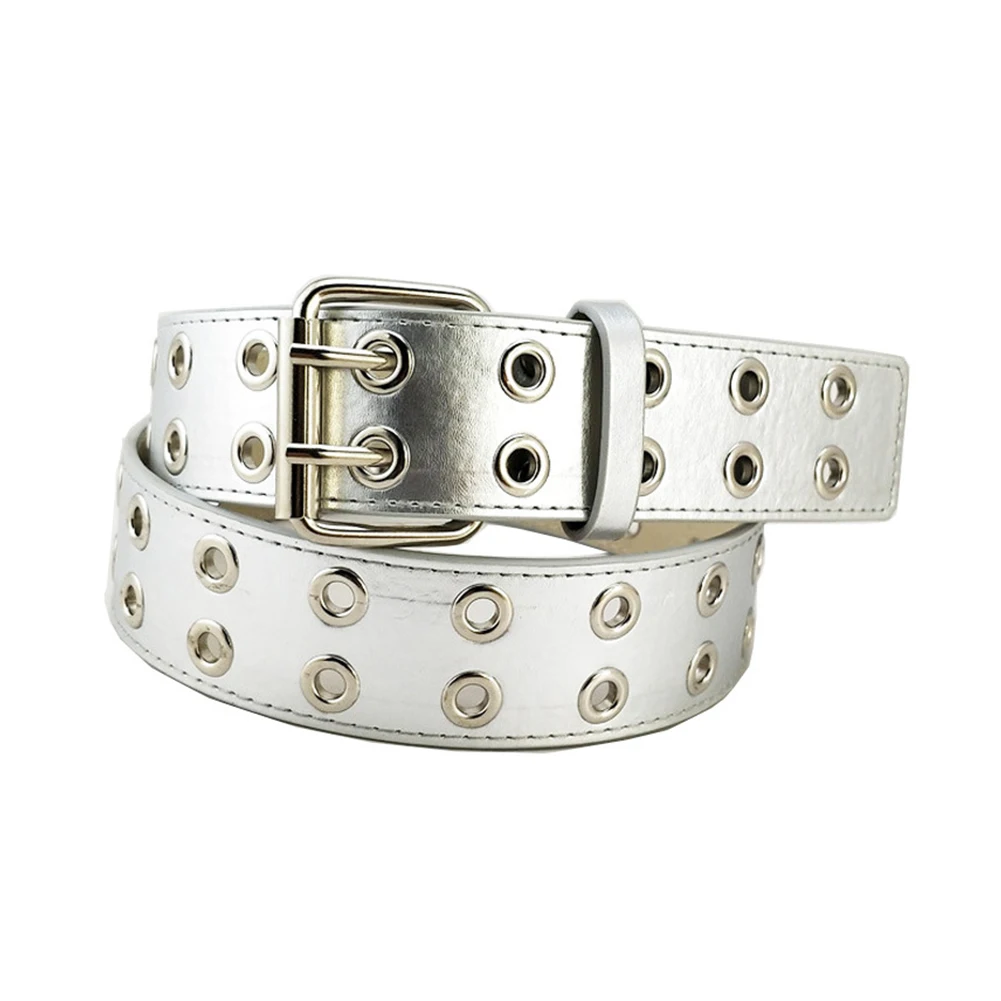 Для мужчин и женщин регулируемый пояс в стиле панк Adjsutable Повседневный двойной