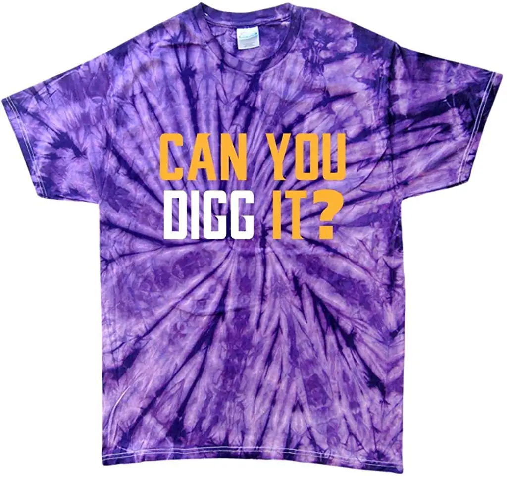 TSDFC Tie Die фиолетовая Миннесота диггс Can You Digg It футболка унисекс мужская женская