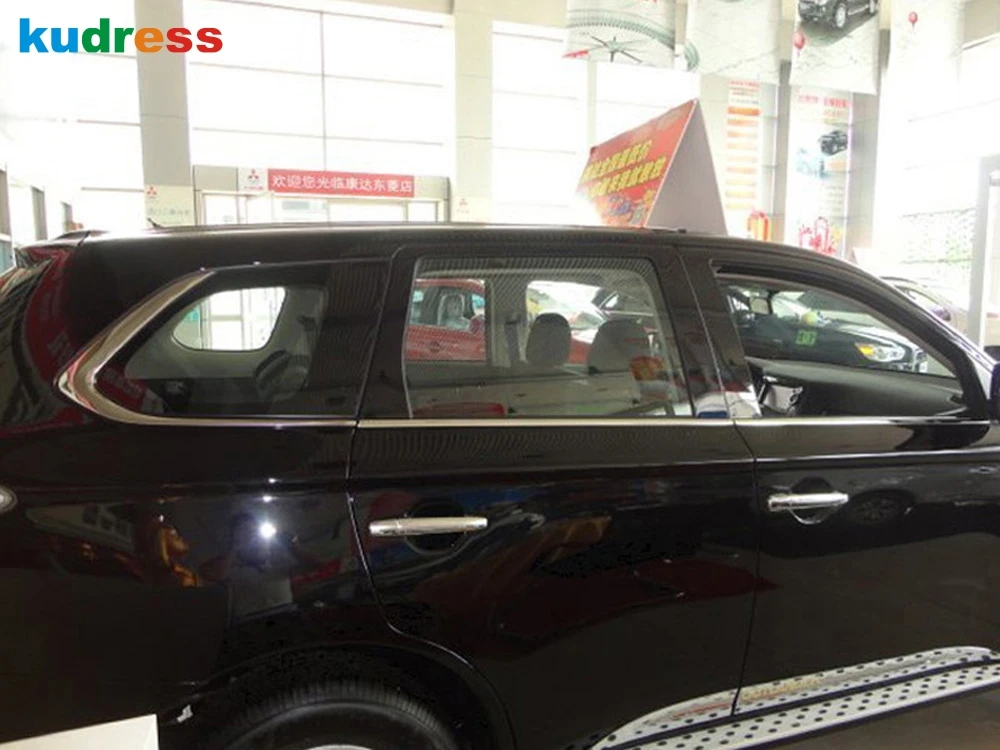 Для Mitsubishi Outlander 2013 2014 из нержавеющей стали отделка окна автомобиля декоративная