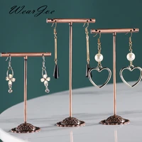 jewelry earring navel ring t shaped hanging display rack 3pcsset plated metal stand earrings organizer holder counter showcase