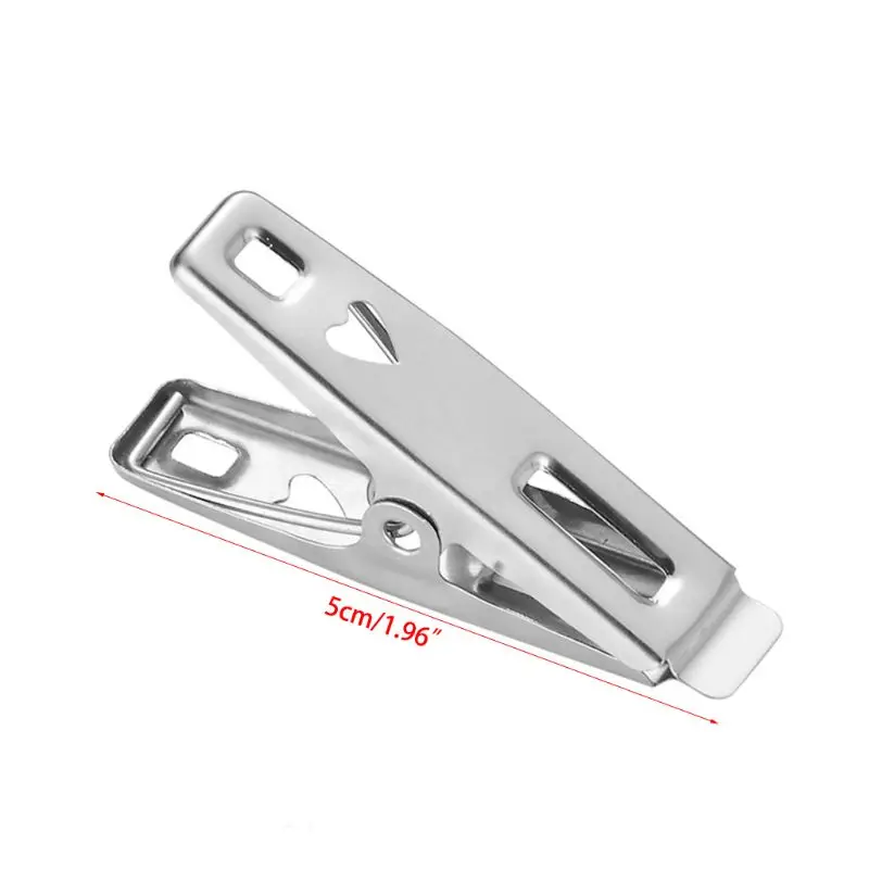 

100PCS Clothes Pegs Stainless Steel Clips For Coat Pants Laundry Drying Hanger DXAB