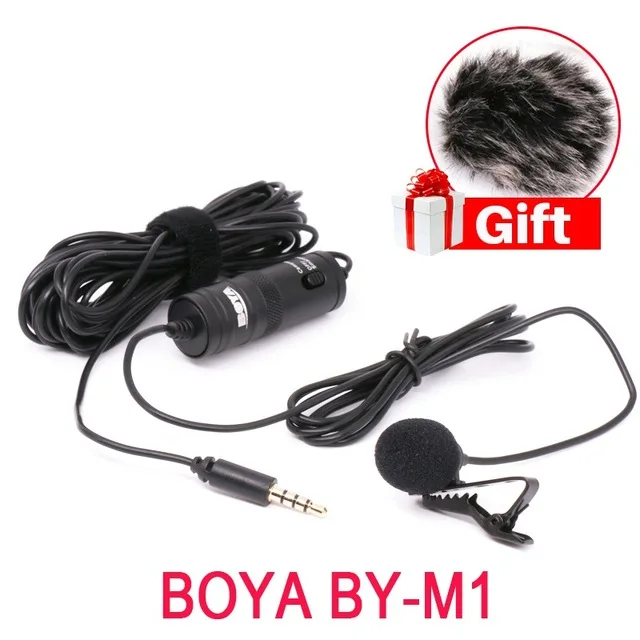 BOYA BY-M1DM двойной петличный микрофон BY-M1 микрофона всенаправленный клип-на лацкане видео микрофон для iPhone Canon Nikon DSLR - Цвет: only Mic