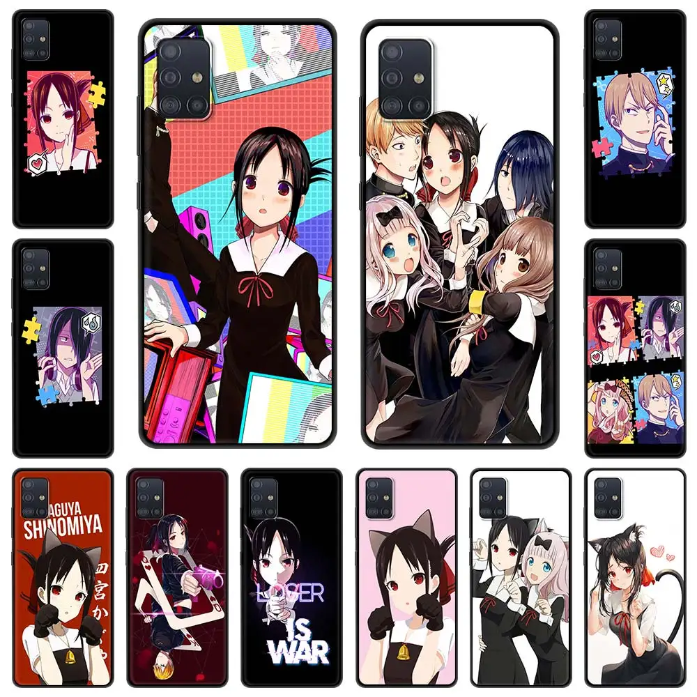 

Аниме чехол для телефона Kaguya sama Love is War Fujiwara для Samsung Galaxy A51 A71 A21S A12 A11 A31 A52 A41 A32 5G A72 A01, мягкий чехол