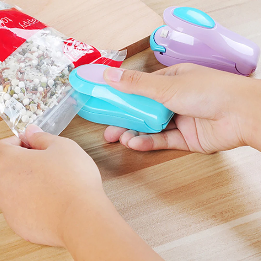 2 шт. портативный пластиковый мешок Зажимы Ручной мини электрический тепла