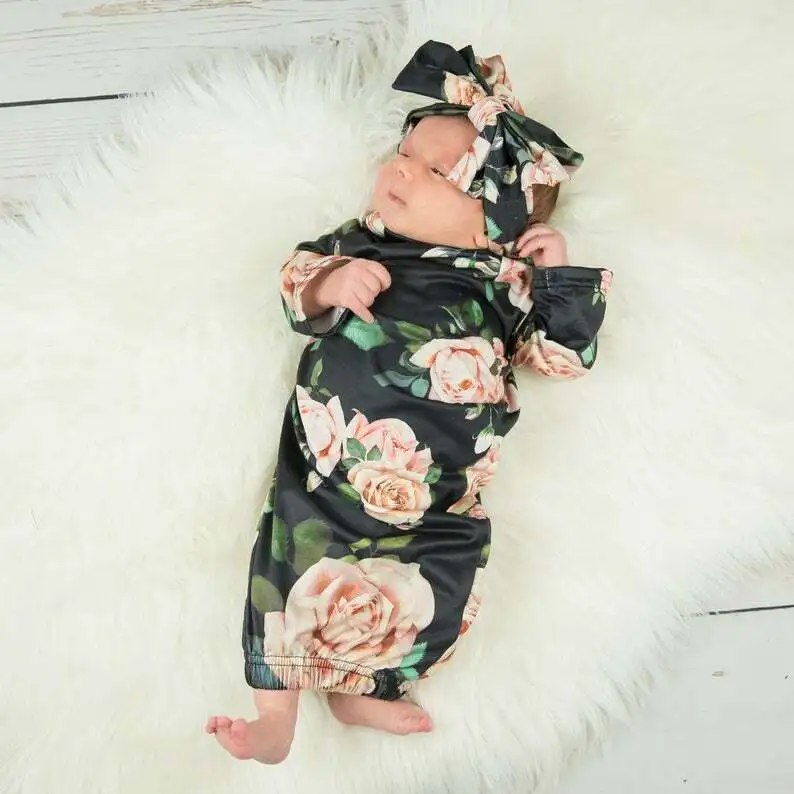 

Newborn Baby Sleeping Bags Infant Blanket Swaddle Wrap Gown 2PCS Outfits Sets UK Sleeping Bags