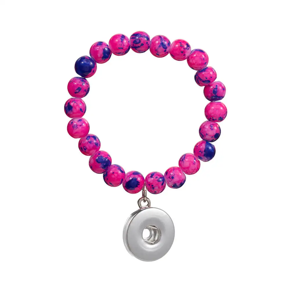 Двухцветный браслет со стеклянными бусинами для девочек-подростков