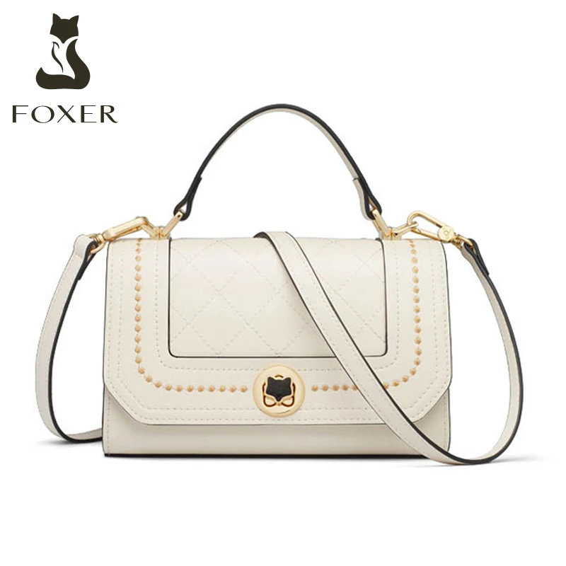 

FOXER 2021 New women Leather bag fashion luxury handbags women bags designer tote women leather Shoulder Crossbody Bags