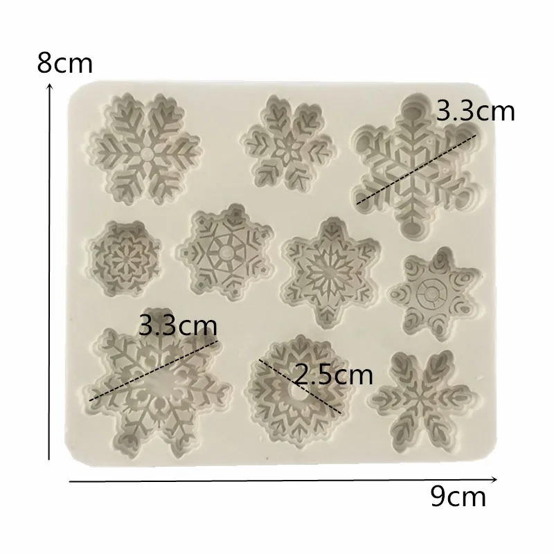 1 шт. DIY силиконовые формы для выпечки тортов Рождественская Снежинка Форма форма