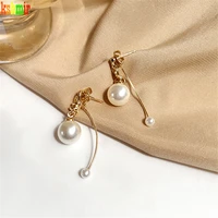 kshmir new fashion pearl knot shaped earrings asymmetrical design sense women earrings elegant earrings for women 2021
