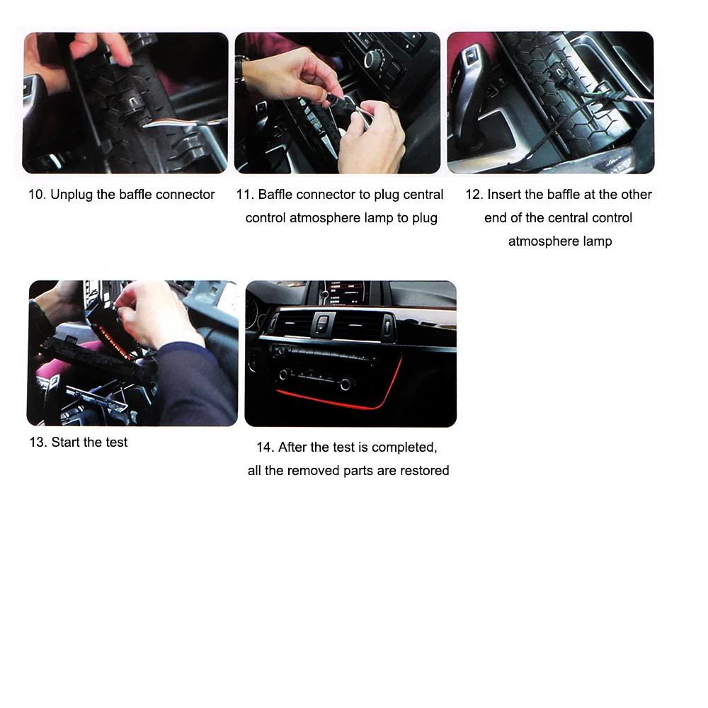 

For BMW 3 & 4 Series F30 LCI with Blue and Orange Color Radio Trim Led Dashboard Atmosphere Light Center Console AC Panel Light