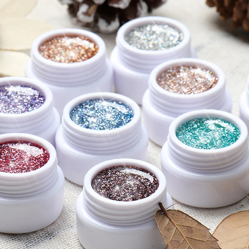 Суперплатиновый гель для ногтей 1 коробка суперблестящие цветные краски