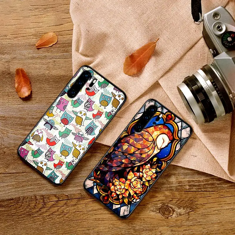 Животное Сова из мягкого силикона с узором телефон чехол для huawei P10 P20 2019 P8 P9 Mini P30