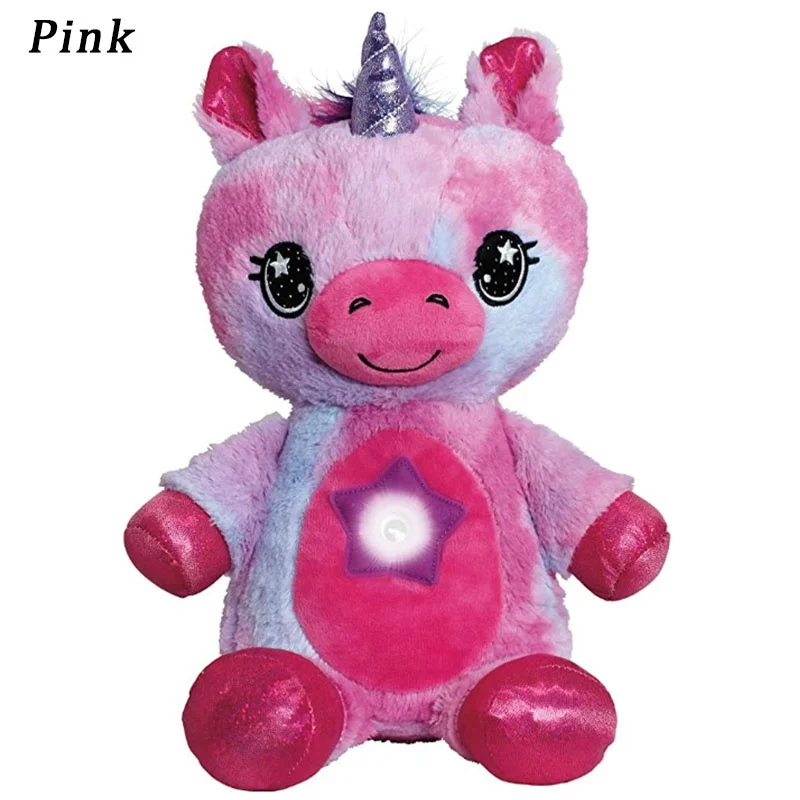 

Plush Starry Stuffed Animal Projector Lamp Toy Star Belly Dream Lites Cartoon Plush Toys Starry Sky Dream Night Light Soothe Toy