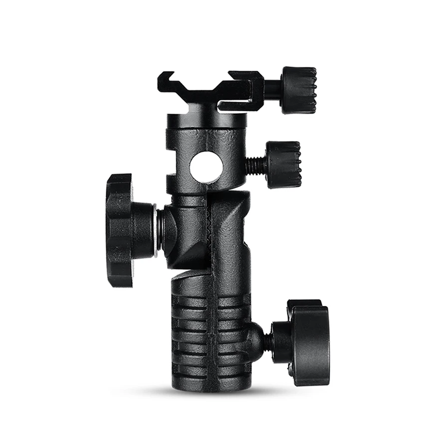 

Metal Flash Bracket, Universal Hot Shoe Speedlite Reflector Umbrella Holder With 1/4" Screw Mount Swivel Adapter Light Stand