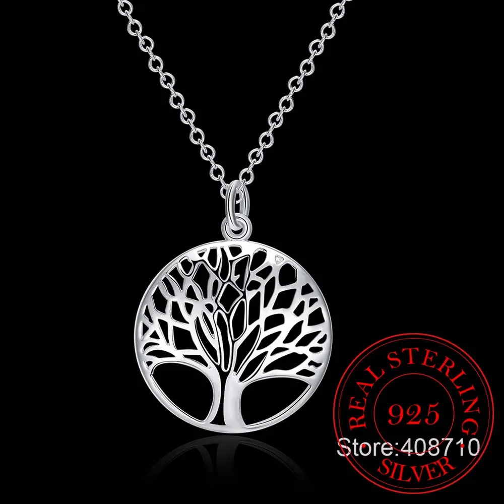 Горячая Древо жизни с украшением в виде кристаллов круглый маленький кулон