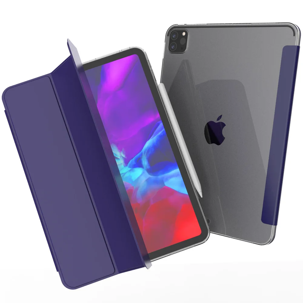 

Case Compatible with iPad Pro 11/12.9”2020 (4th Generation) , Magnetic Protective Case with Soft TPU Smart Cover Flip Stand iPad